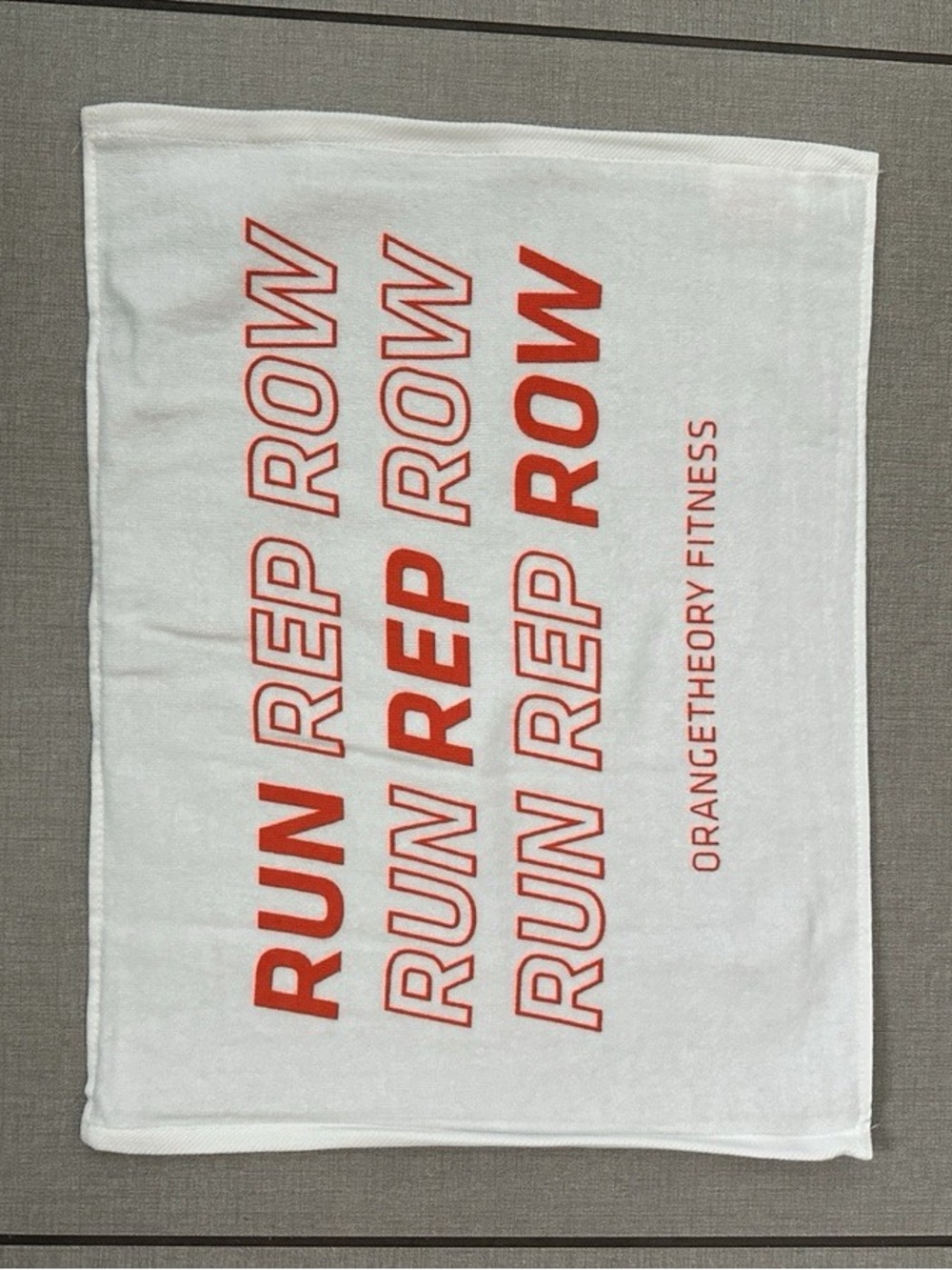 Orangetheory Fitness 'Run Rep Row' White Towel